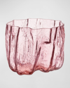 Kosta Boda Crackle Low Vase