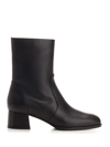 Stuart Weitzman Flareblock 60mm Leather Boots In Black