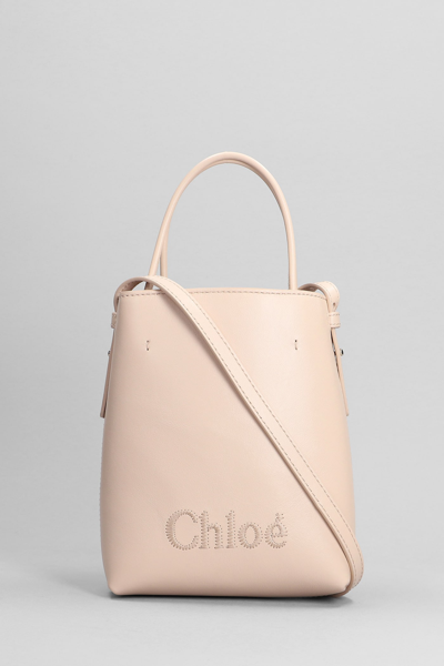 Chloé Micro Tote Tote In Rose-pink Leather