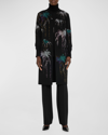 Libertine Aladdin Sane Embellished Wool Duster Coat In Black