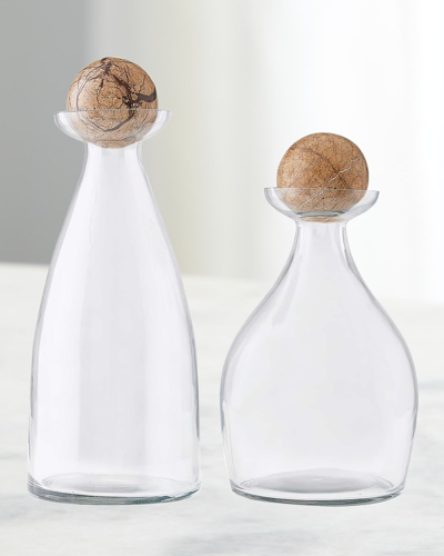 Arteriors Thayer 2-piece Decanter Set In Taupe