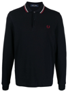 FRED PERRY FP LONG SLEEVE TWIN TIPPED SHIRT,M3636 093