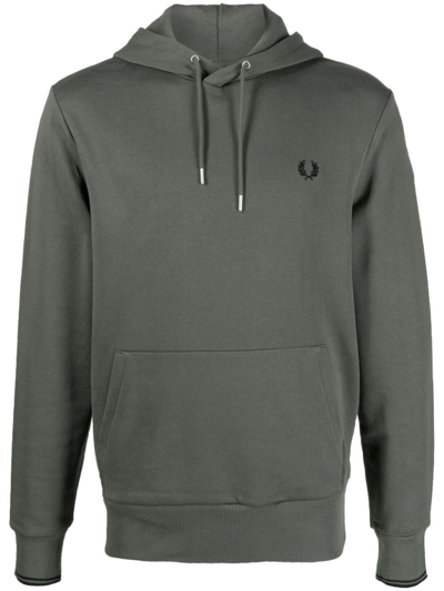 Fred Perry Fp Tipped Hooded Sweatshirt Clothing In Green