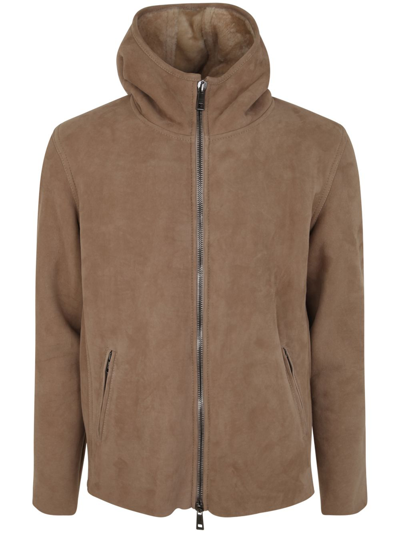 Giorgio Brato Sheepskin Bomber Jacket Clothing In Brown