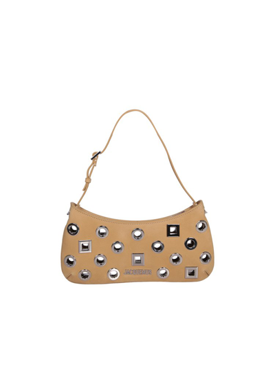 Jacquemus Eyelet Shoulder Bag In Beige