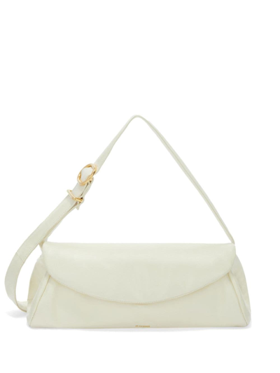 JIL SANDER CANNOLO PADDED LARGE LEATHER SHOULDER BAG