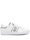 EA7 LOGO LEATHER SNEAKERS