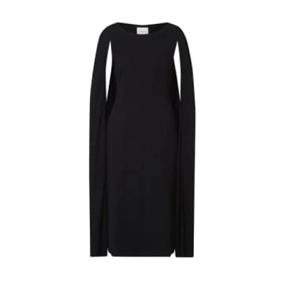 By Malina Norah Cape Midi Dress In Black