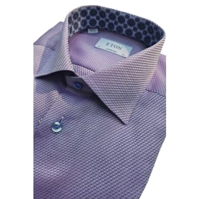 Eton - Contemporary Fit Royal Dobby Textured Shirt In Lilac 10001044576