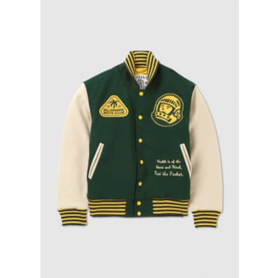Billionaire Boys Club Tropical Varsity Jacket In Green