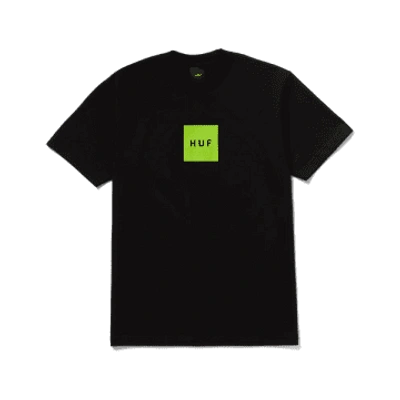 Huf Man T-shirt Black Size S Cotton