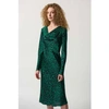 Joseph Ribkoff Animal Print Silky Bias Cut Dress