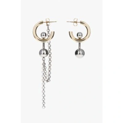 Justine Clenquet Alexa Earrings Gold&palladium