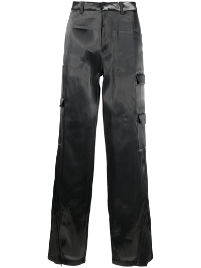 Heliot Emil Straight-leg Cargo Trousers In Grey