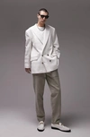 Topman Boxy Oversize Blazer In White