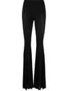 Giuseppe Di Morabito Stretch Viscose Jersey Flared Pants In Black
