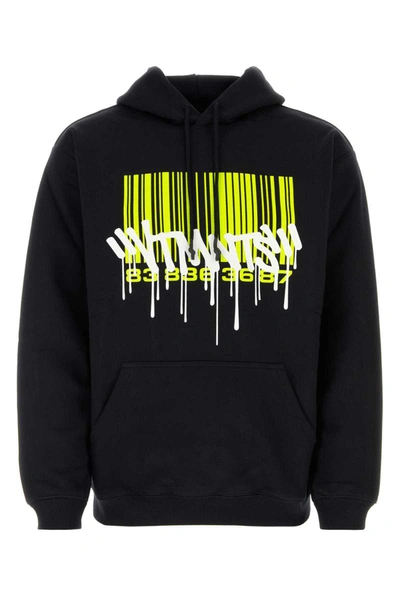 Vtmnts Graffiti Big Barcode Sweatshirt Black