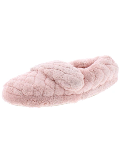 Acorn Spa Wrap Womens Terry Cloth Quilted Slip-on Slippers In Pink