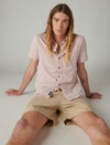 Lucky Brand Men's Linen Short Sleeve Button Up Shirt In Multi