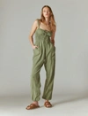 LUCKY BRAND WOMEN'S TIE FRONT UTILITY JUMPSUIT