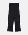 Stella Mccartney Tailored Straight Leg Cargo Trousers In Ink