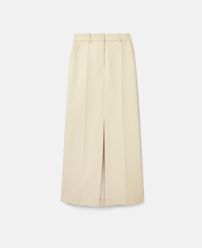 Stella Mccartney Split Front Maxi Skirt In Butter