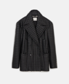 Stella Mccartney Quilted Alter Mat Double-breasted Coat In Black