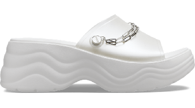 Crocs Skyline Chain Slides Femmes White 41