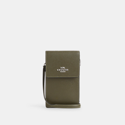 Coach North South Phone Crossbody In Green