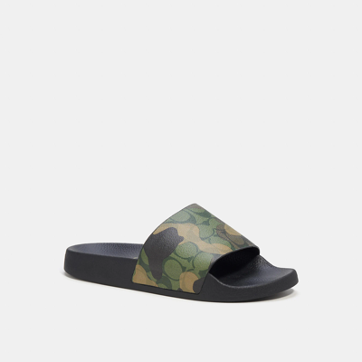 Coach Camo Green Slide Sandals Coach - Brandclub - COACH mens Slide Sandal main image 4