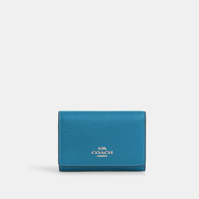 Coach Micro Wallet In Blue