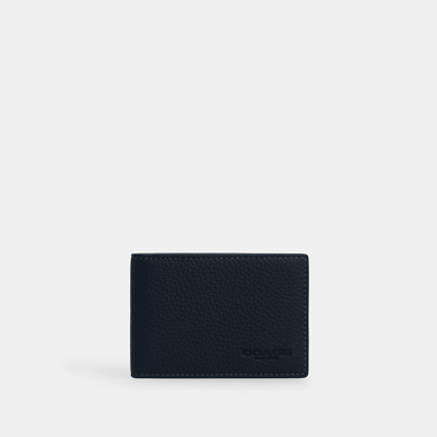 Coach Compact Billfold Wallet In Blue