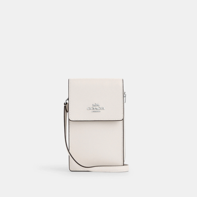 Coach North South Phone Crossbody In White