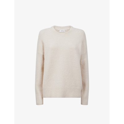 Reiss Caris Boucle Knit Sweater In Neutral