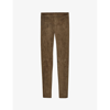 Joseph Suede Stretch Leggings In Hickory