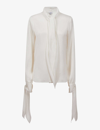 Reiss Giselle - Ivory Tie Detail Blouse, Us 4