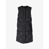 Sweaty Betty Womens Black Downtown Logo-badge Quilted Shell Gilet In Black