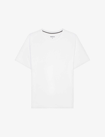 Balibaris Mens White Caled Straight-fit Organic-cotton T-shirt
