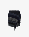 ACNE STUDIOS ACNE STUDIOS WOMEN'S INK BLUE KADAME COTTON AND WOOL-BLEND KNITTED MINI SKIRT