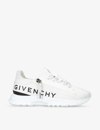 GIVENCHY GIVENCHY MEN'S WHITE SPECTRE ZIPPED LEATHER LOW-TOP TRAINERS