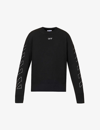 Off-white Regular Fit Jersey With Distinctive Logo And Textured Detailing In Black
