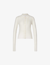 HELMUT LANG HELMUT LANG WOMEN'S IVORY VERACIOUS SLIM-FIT WOOL KNITTED TOP