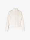 SWEATY BETTY SWEATY BETTY WOMEN'S LILY WHITE CANYON LOGO-BADGE FLEECE ZIP-UP JACKET