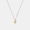 Coach Outlet Sagittarius Coin Pendant Necklace In Yellow