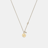 Coach Outlet Leo Coin Pendant Necklace In Yellow