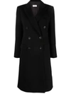 Alberto Biani Double-breasted Virgin-wool Coat In Black
