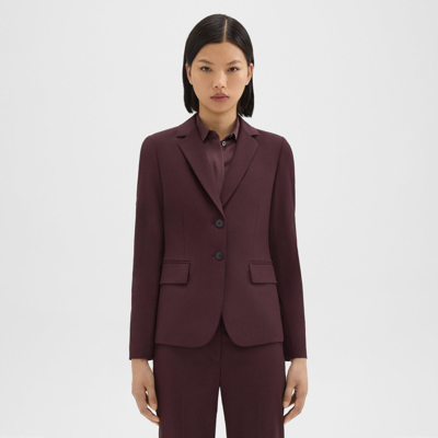 Theory Carissa Blazer In Good Wool In Malbec