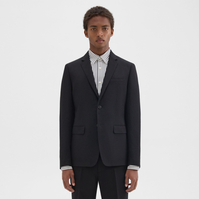 Theory Morton Slim Blazer In Wool Canvas In Black
