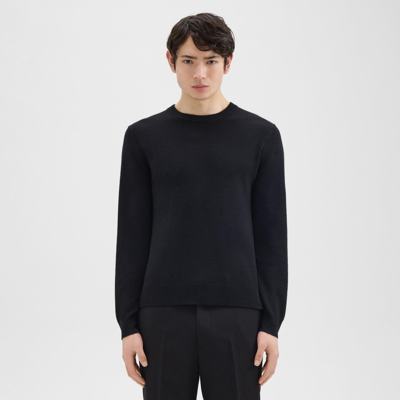 Theory Hilles Crewneck Sweater In Cashmere In Black