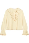SEE BY CHLOÉ RUFFLED CREPE BLOUSE
